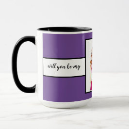 Gift för Bridesmaids Lila Ringer 15oz Mugg