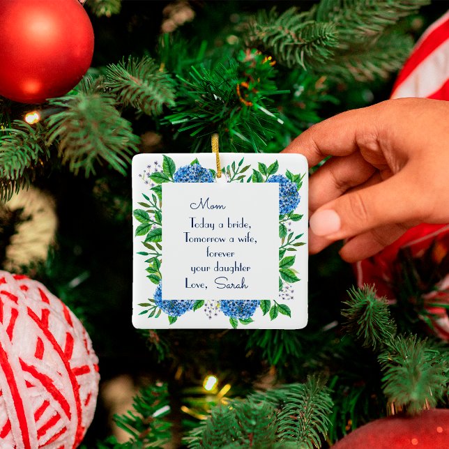 Gift för Budens mamma från Bride Julgransprydnad Keramik (Skapare uppladdad)