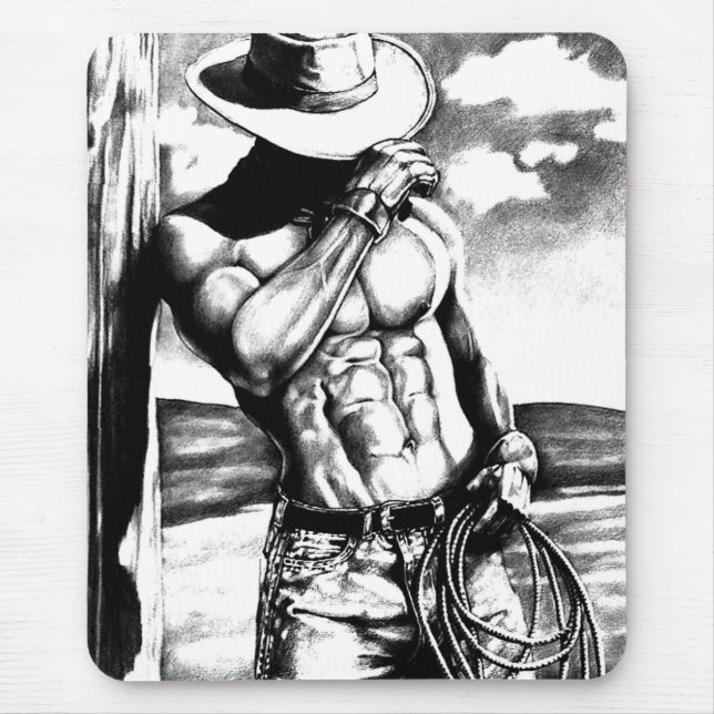 Gift för Coolan Cowboy Art Rustic Musmatta (Framsidan)
