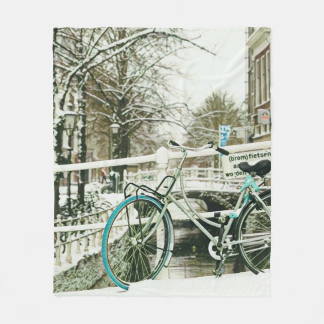 Gift för cykling i älskare fleecefilt (Framsidan)