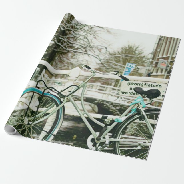 Gift för cykling i älskare presentpapper (Utrullad)