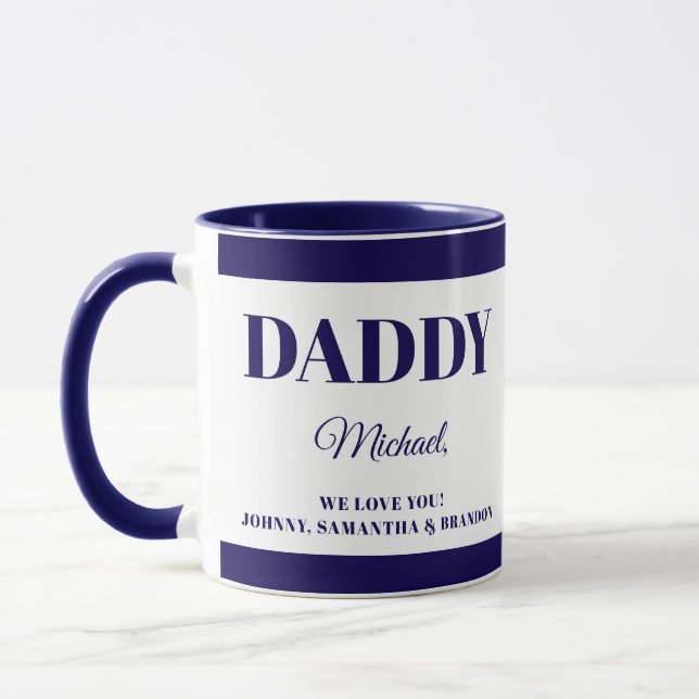 Gift for Daddy with  Names  Mugg (Vänster)