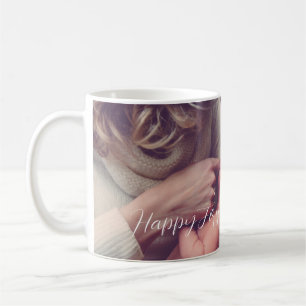 Gift för det moderna foto för Mamma första Mors da Kaffemugg