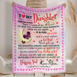 Gift för dotter, för Birthday Fleece Blanket