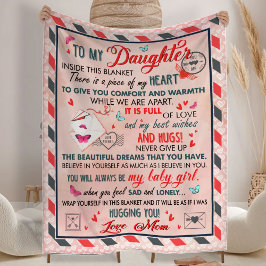 Gift för dotter, för Birthday Fleece Blanket