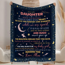Gift för dotter, för Birthday Fleece Blanket