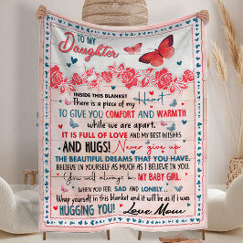 Gift för dotter, för Birthday Fleece Blanket