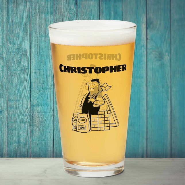 Gift för en byggare med Namn. Builder Glaskopp (Skapare uppladdad)