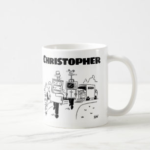 Gift för en flyttman med Namn Kaffemugg