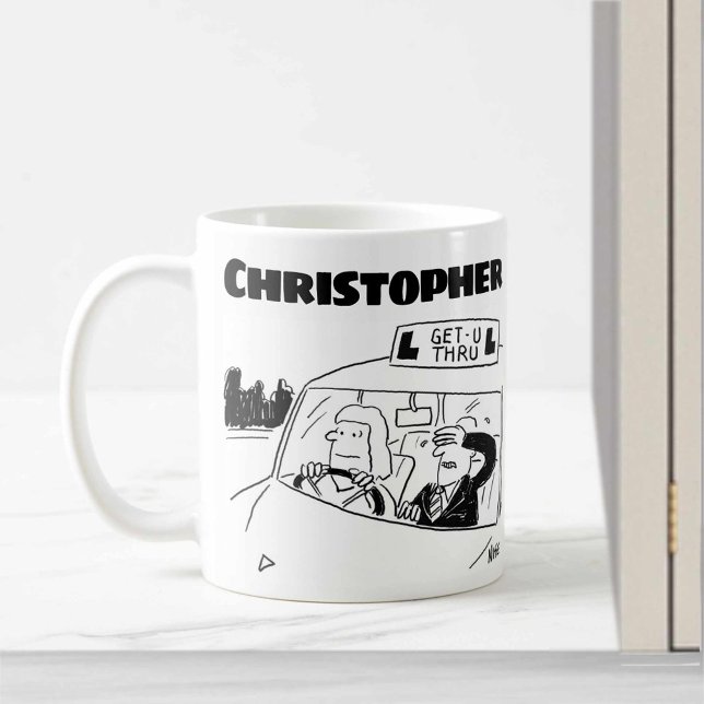 Gift för en förarinstruktör med tillagd Namn Kaffemugg (Skapare uppladdad)