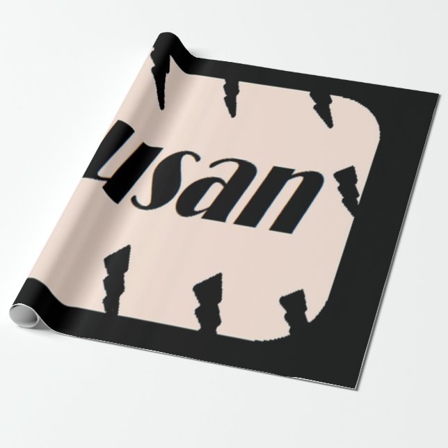 Gift för en tjej vid namn Susan Presentpapper (Utrullad)