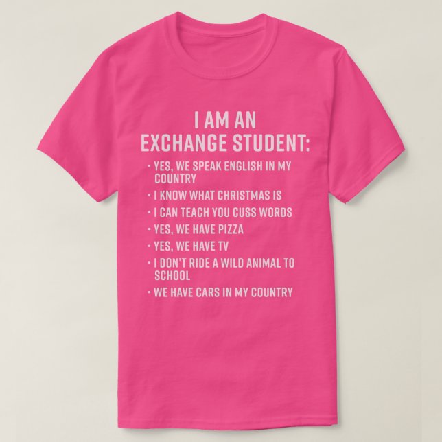 Gift for Exchange Student Lung I är Exchange S T Shirt (Design framsida)