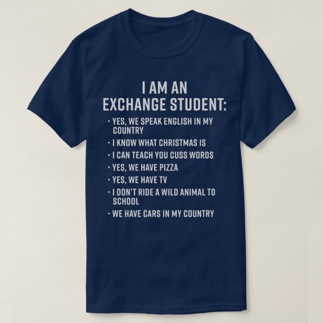 Gift for Exchange Student Lung I är Exchange S T Shirt (Design framsida)