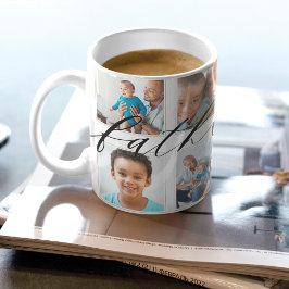 Gift för Far | Fars dag Photo Collage Kaffemugg