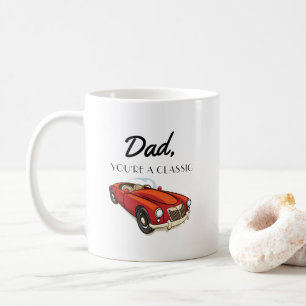 Gift för Far Retro Classic Car Kaffemugg
