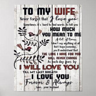 Gift för fru | Till min fru, Brev Poster