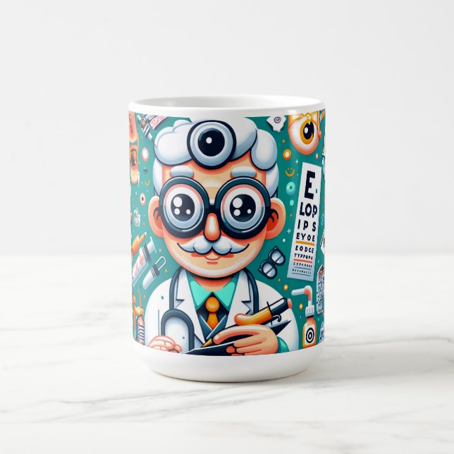 Gift för ftalmolog kaffemugg (Center)