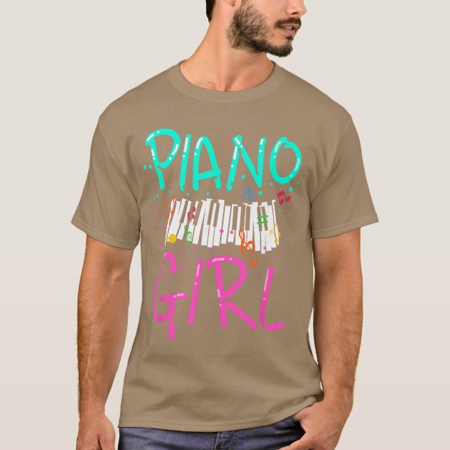 Gift for Girls Music Lovers Piano family gift T Shirt (Framsida)
