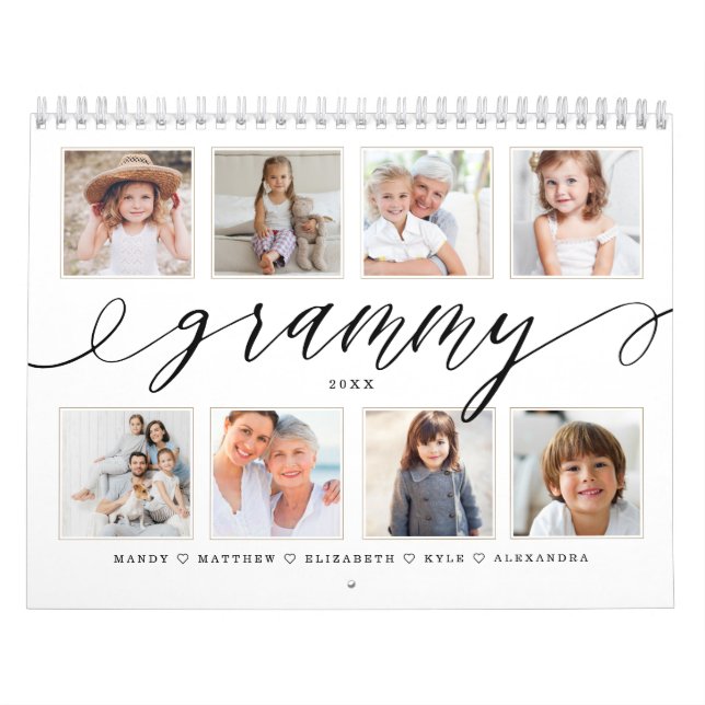 Gift for Grammy | Foton för barnfamiljer Kalender (Omslag)