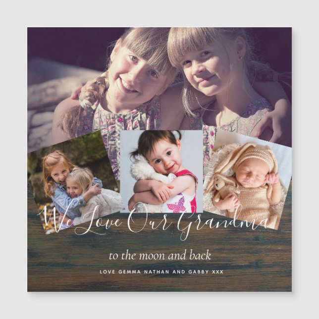 Gift for Grandma Grandpa Photo Collage Grandparent (Framsida)