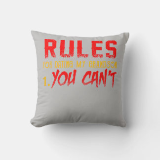 Gift for Grandson | Regel för datum för min morson Kudde