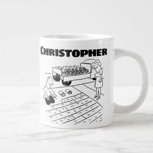 Gift för Gräsmatta Turf Lagrar med Namn Jumbo Mugg (Höger)