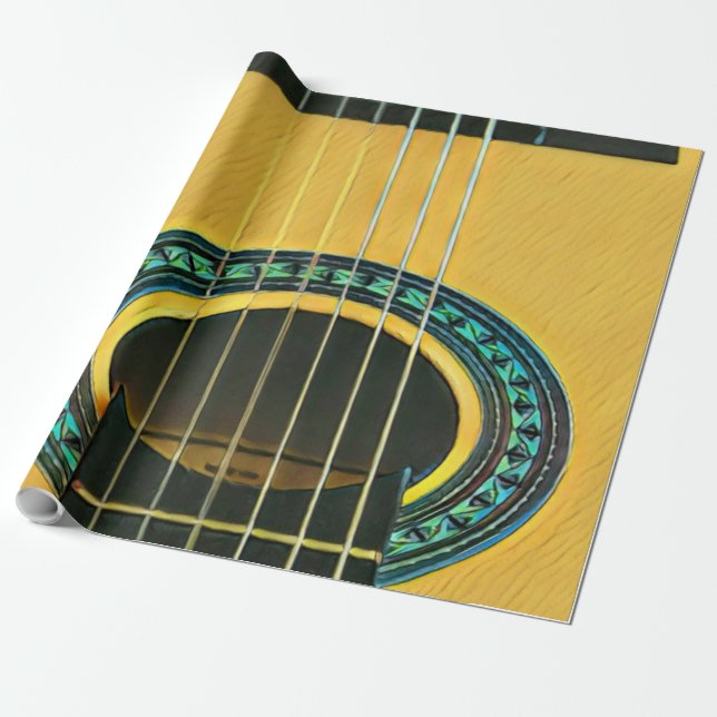 Gift för guitaristisk pojkvän presentpapper (Utrullad)