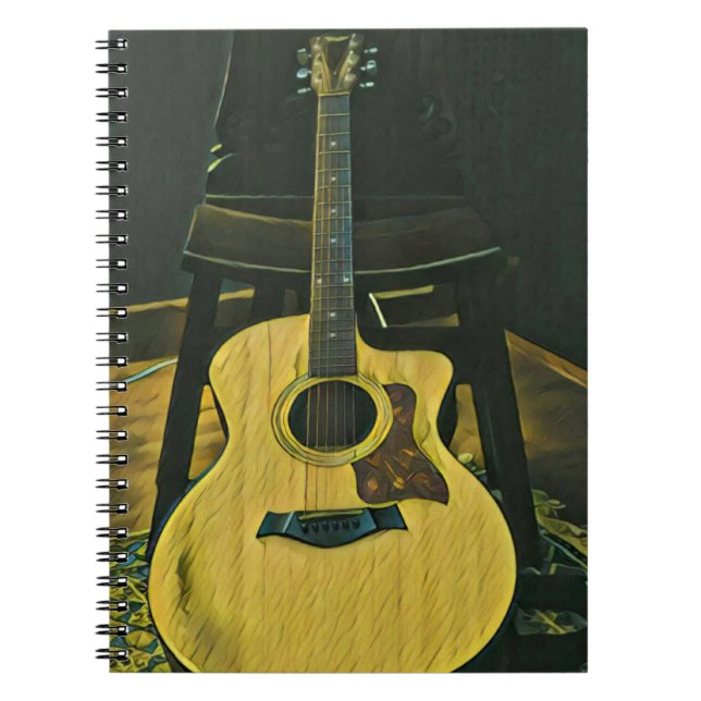 Gift för guitaristisk vän anteckningsbok (Framsidan)