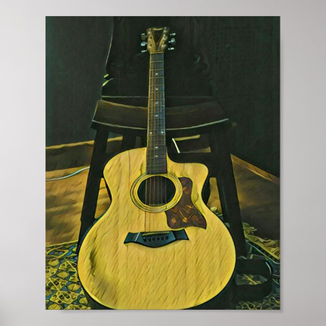 Gift för guitaristisk vän poster (Framsidan)
