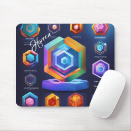 Gift för Haroon Modern 3D Photo Grid Musmatta