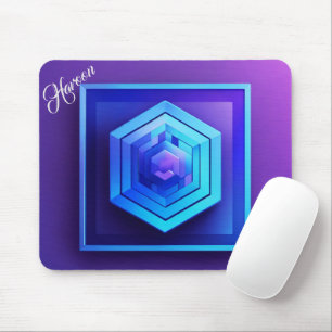 Gift för Haroon Modern 3D Photo Grid Musmatta