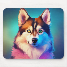 Gift för Haroon Modern Hund Photo Grid Mouse Pad Musmatta