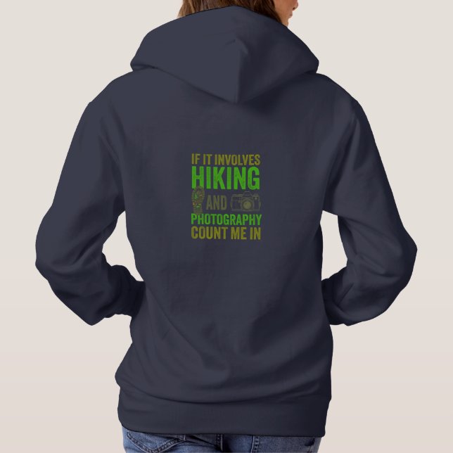 Gift for Hiking and Photography Lovers T Shirt (Baksida)