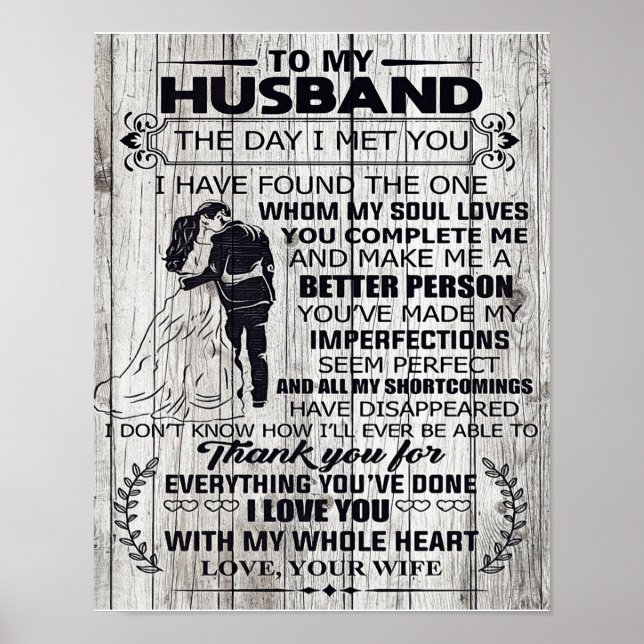 Gift For Husband | To My Husband Best Gift Poster (Framsidan)