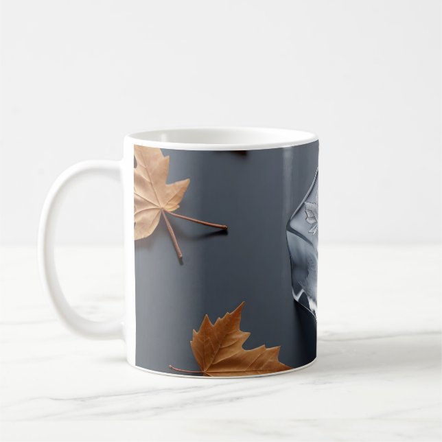 Gift för hustru till kaffet mugg i löv-iskuben (Vänster)