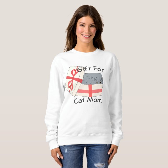 Gift för katt Mamma T Shirt (Hel framsida)