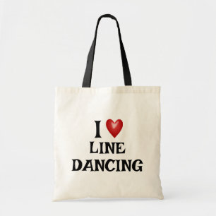 Gift for Line Dance Älskare I Heart Line Dancing Tygkasse