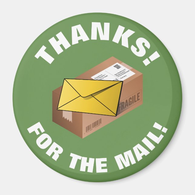 Gift for Mailman | Runda magneter (Framsidan)