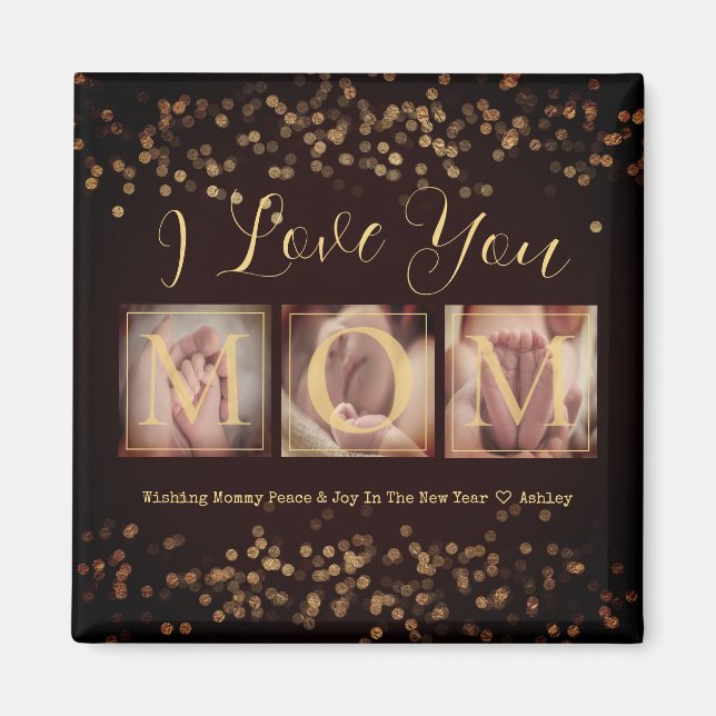 Gift för Mamma Gott nytt år Magnet (Framsidan)