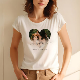 Gift för Mamma Mamma Black Script Anpassningsbar T Shirt