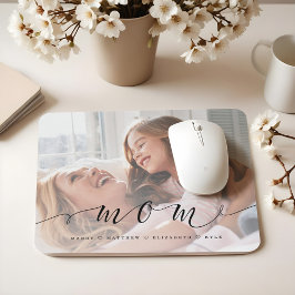 Gift för Mamma | Mamma Black Script Overlay Photo Musmatta