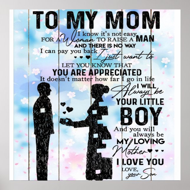 Gift för Mamma | Mitt bästa gåva från Mor Poster (Framsidan)