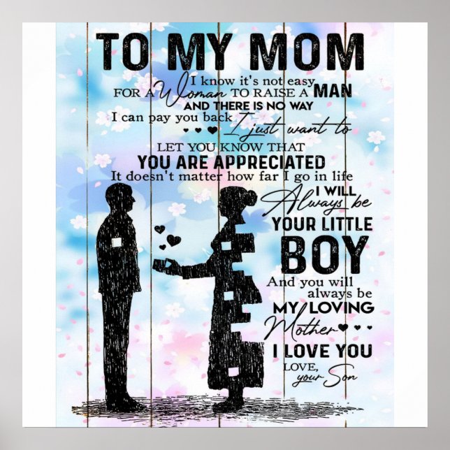 Gift för Mamma | Mitt bästa gåva från Mor Poster (Framsidan)