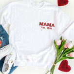 Gift för Mamma Personlig fastställd Mamma Broderad Sweatshirt<br><div class="desc">Gift för Mamma Personlig fastställd Datum Mamma Embroiderad sötskjorta</div>