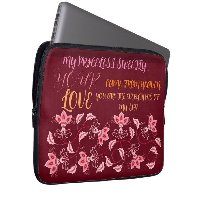 GIFT FÖR MAMMA, SISTER, DAUGHTER, FRIEND, GIRLFRIE LAPTOP FODRAL (Framsidan Höger)