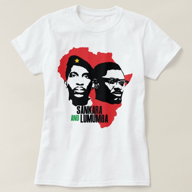 Gift För manar president Thomas av Burkina Sankara T Shirt (Design framsida)