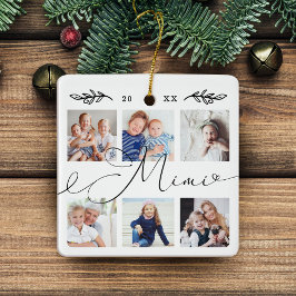 Gift for Mimi | Farbarn Fotokollage Julgransprydnad Keramik