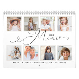 Gift för Mimi| Fotografier för barnfamiljer Kalender