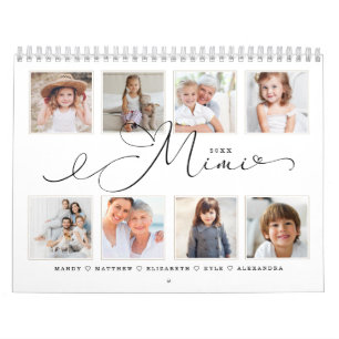 Gift för Mimi Fotografier för barnfamiljer Kalender