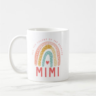 Gift for Mimi Hela Färgen Regnbågen Kaffemugg